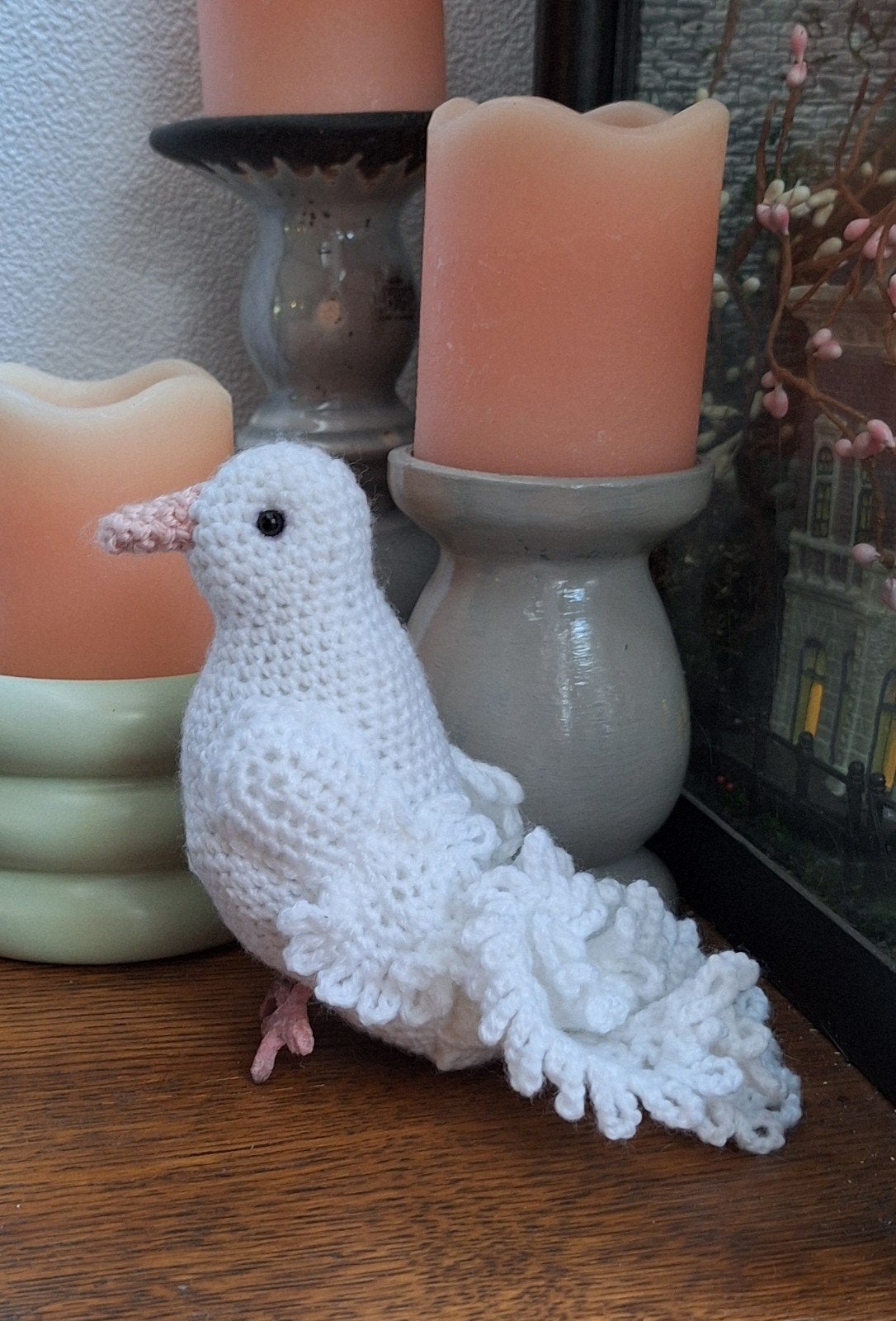 Decoratie Pauwduif vredesduif duif, Ophalen of Verzenden, Nieuw