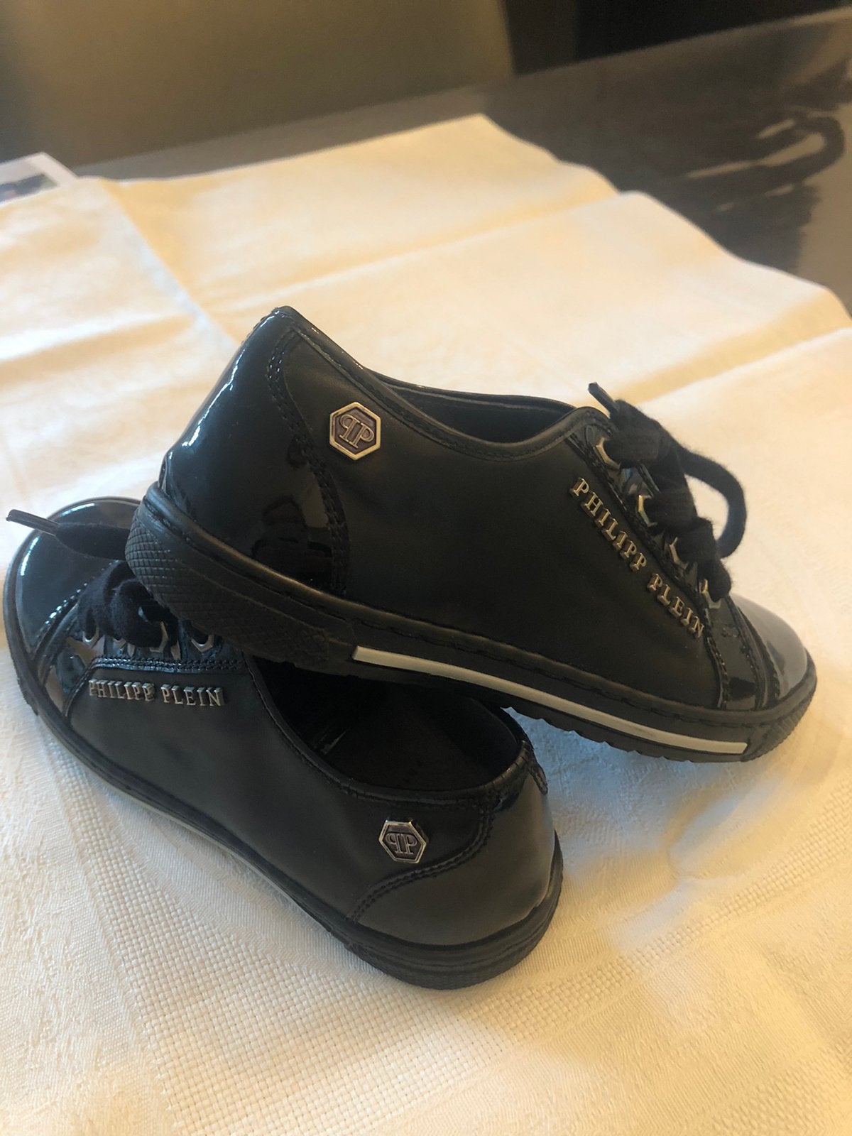 NIEUWE kinderen leer schoenen, Zwart, Nieuw, Ophalen of Verzenden, Philipp Plein