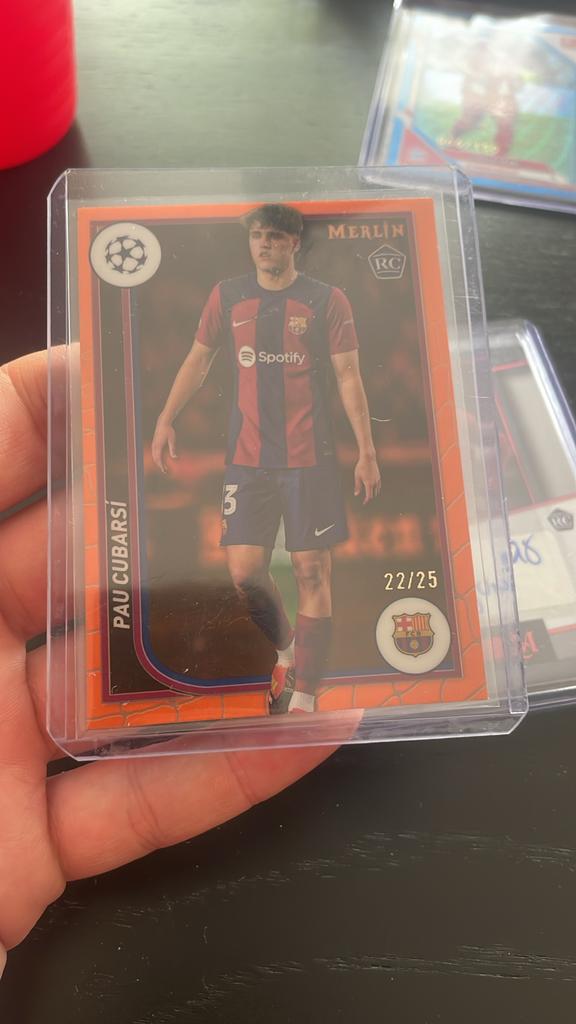 Pau Cubarsí Topps Merlin UEFA Champions League RC Orange /25, Ophalen of Verzenden, Zo goed als nieuw, Buitenlandse clubs, Spelerskaart