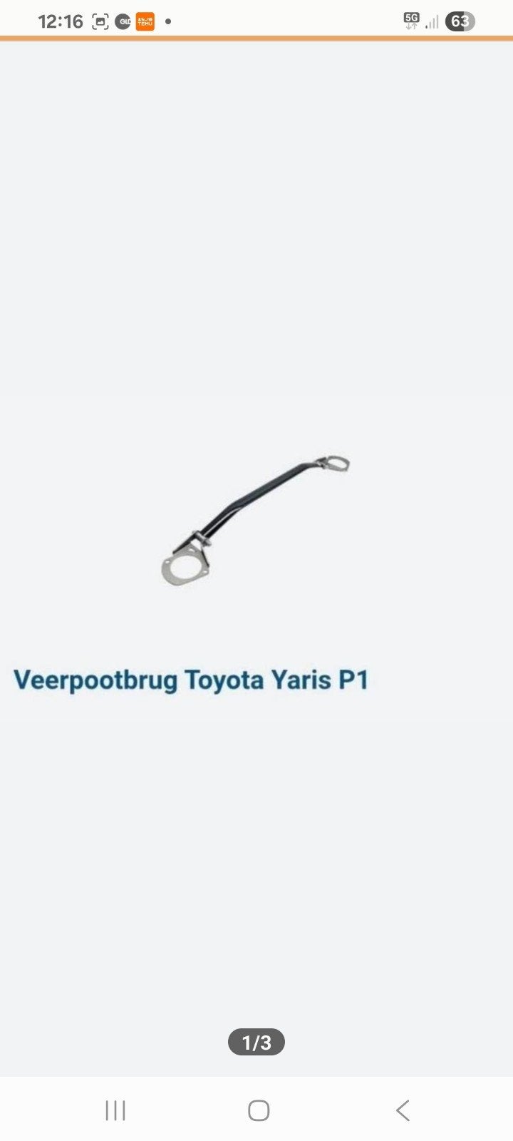 veerpootbrug gezocht toyota yaris p1, Ophalen of Verzenden, Nieuw
