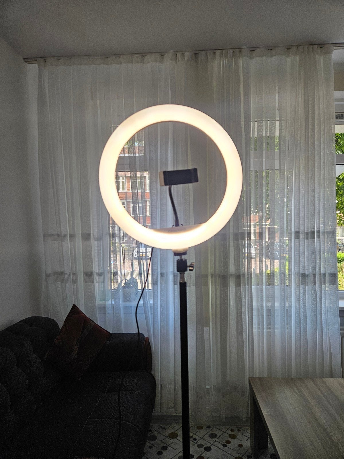 Ringlamp met statief en telefoonhouder, Ophalen of Verzenden