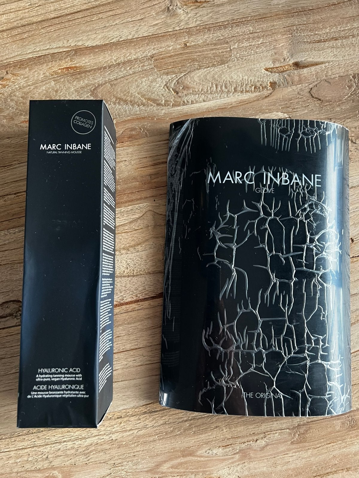 Nieuw Marc Inbane tanning mousse + handschoen, Ophalen of Verzenden, Nieuw, Bodylotion, Crème of Olie