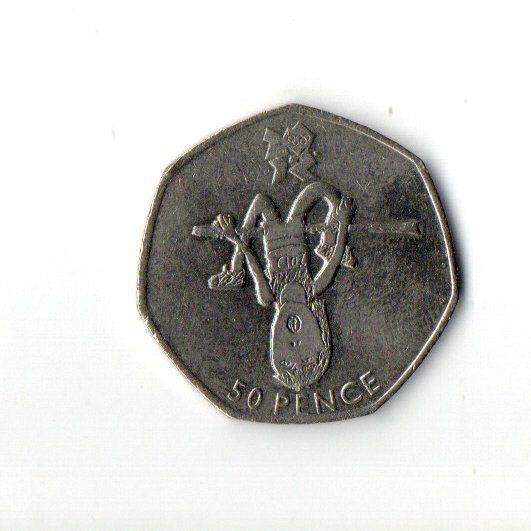 Verenigd Koninkrijk 50 pence 2011 Athletics, Verzenden, Overige landen, Losse munt