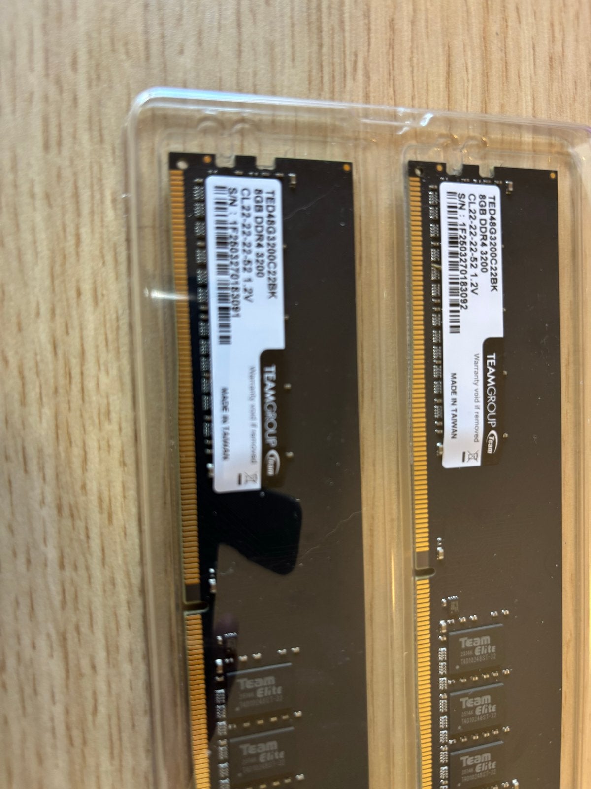 16GB - TEAMGROUP Elite DDR4 3200MHz 8GB RAM (2 stuks), DDR4, 8 GB, Ophalen of Verzenden, Zo goed als nieuw