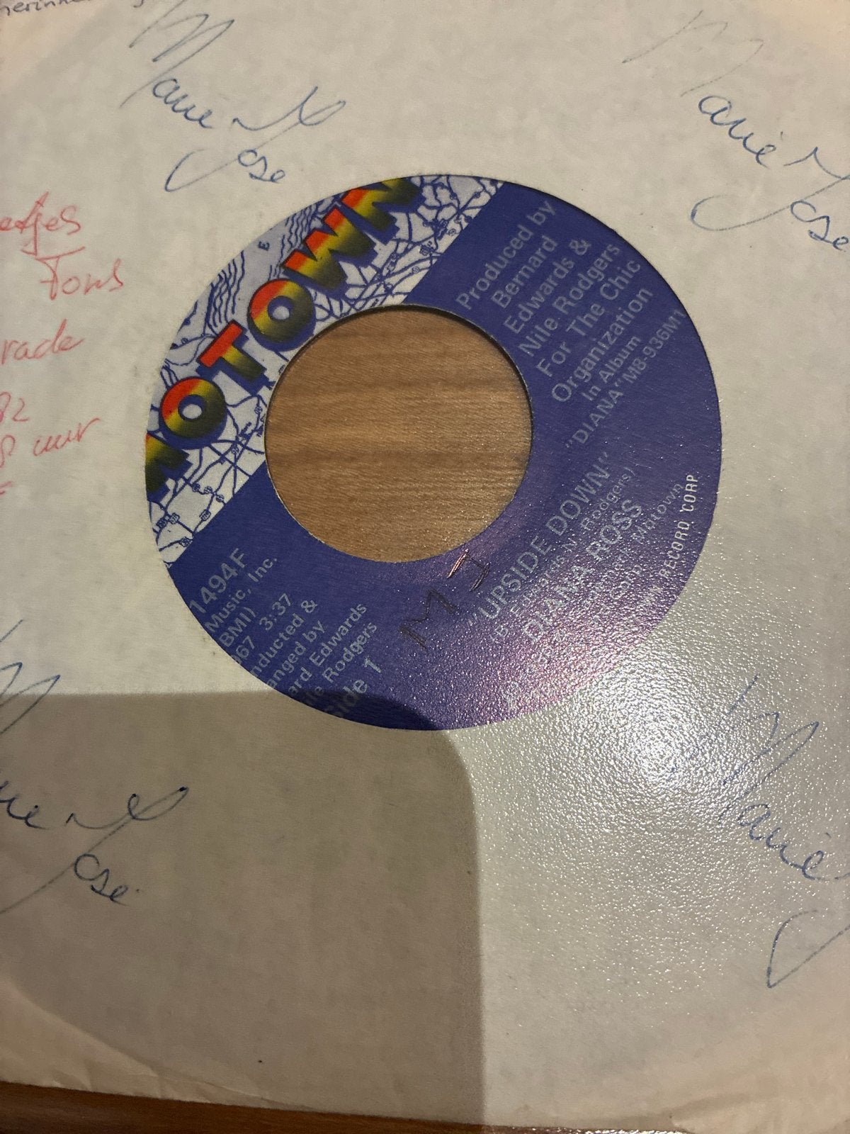 Diana Ross - Upside Down / Friend to Friend 7 inch vinyl, Cd's en Dvd's, Gebruikt, Originele persing, 7 inch, Ophalen of Verzenden