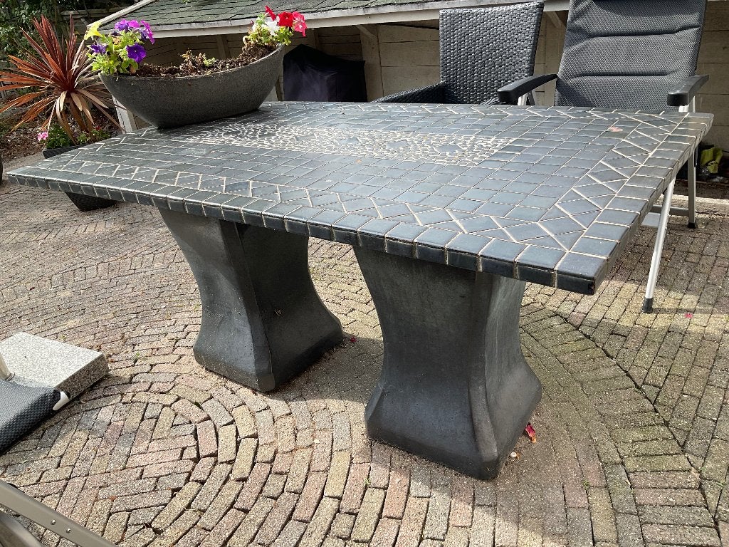 Tuintafel, Tuin en Terras, Ophalen, Gebruikt, Rechthoekig, Overige materialen