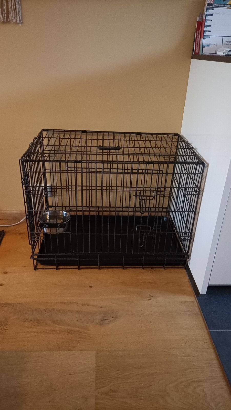Stevige hondenbench 2-deurs 78x48x58 cm, Dieren en Toebehoren, Ophalen, Zo goed als nieuw
