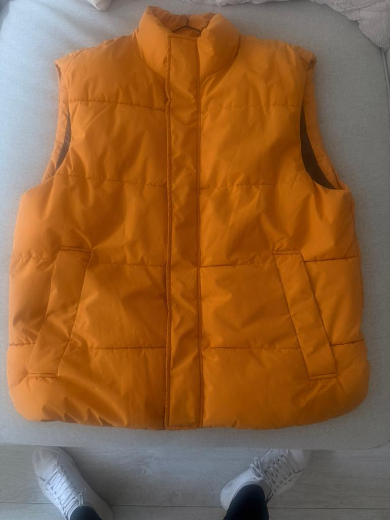 Gele gewatteerde bodywarmer van Leftiesman, maat XXL, Ophalen of Verzenden, Zo goed als nieuw, Overige maten, Geel