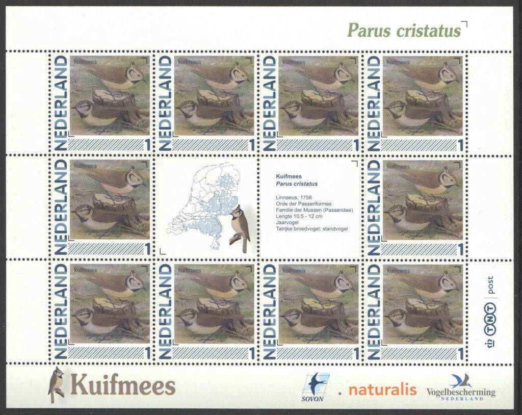 Postzegels Vogels in Nederland: Kuifmees, Ophalen of Verzenden, Na 1940, Postfris