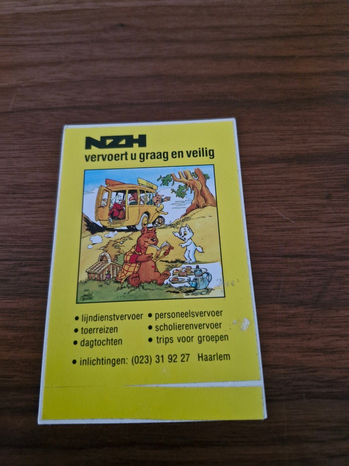 9731 Vintage NZH sticker - Vervoert u graag en veilig, Ophalen of Verzenden, Gebruikt, Overige typen