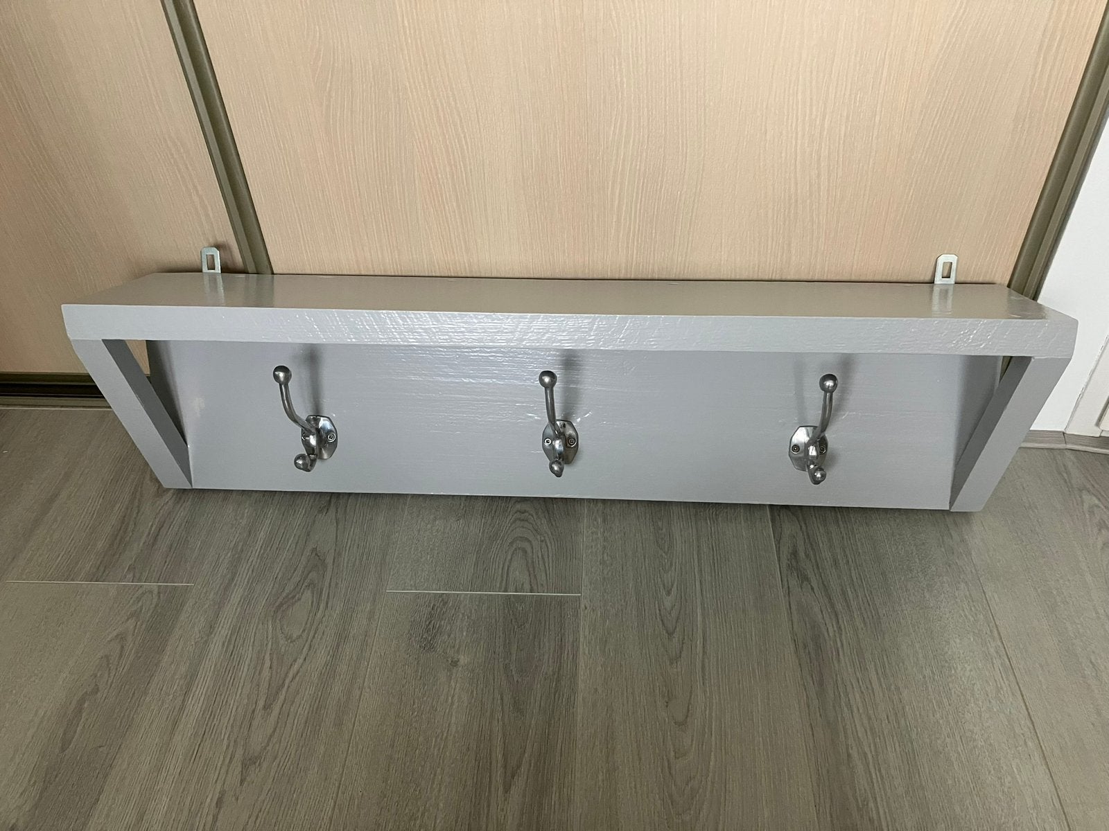 Kapstok steigerhout grijs, Huis en Inrichting, Woonaccessoires | Kapstokken, Zo goed als nieuw, Wandkapstok, Minder dan 100 cm