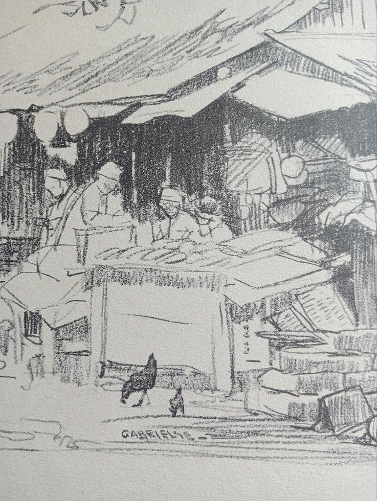Gabrielse prent Nederlands Indië Indonesië, Ophalen of Verzenden, Voor 1940, Gebruikt, Overige onderwerpen