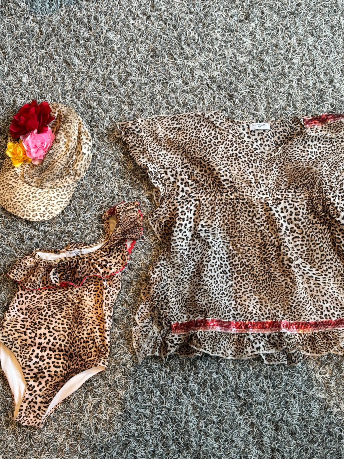 Monnalisa badpak. Pet.en  bijpassend tuniek 3 jaar, Maat 98, Meisje, Badpak, Ophalen of Verzenden