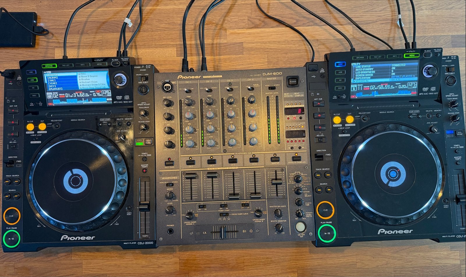 Pioneer DJ-set: 2x CDJ 2000, 1x DJM 600 met flightcase, Muziek en Instrumenten, Ophalen, Gebruikt, Dj-set, Pioneer