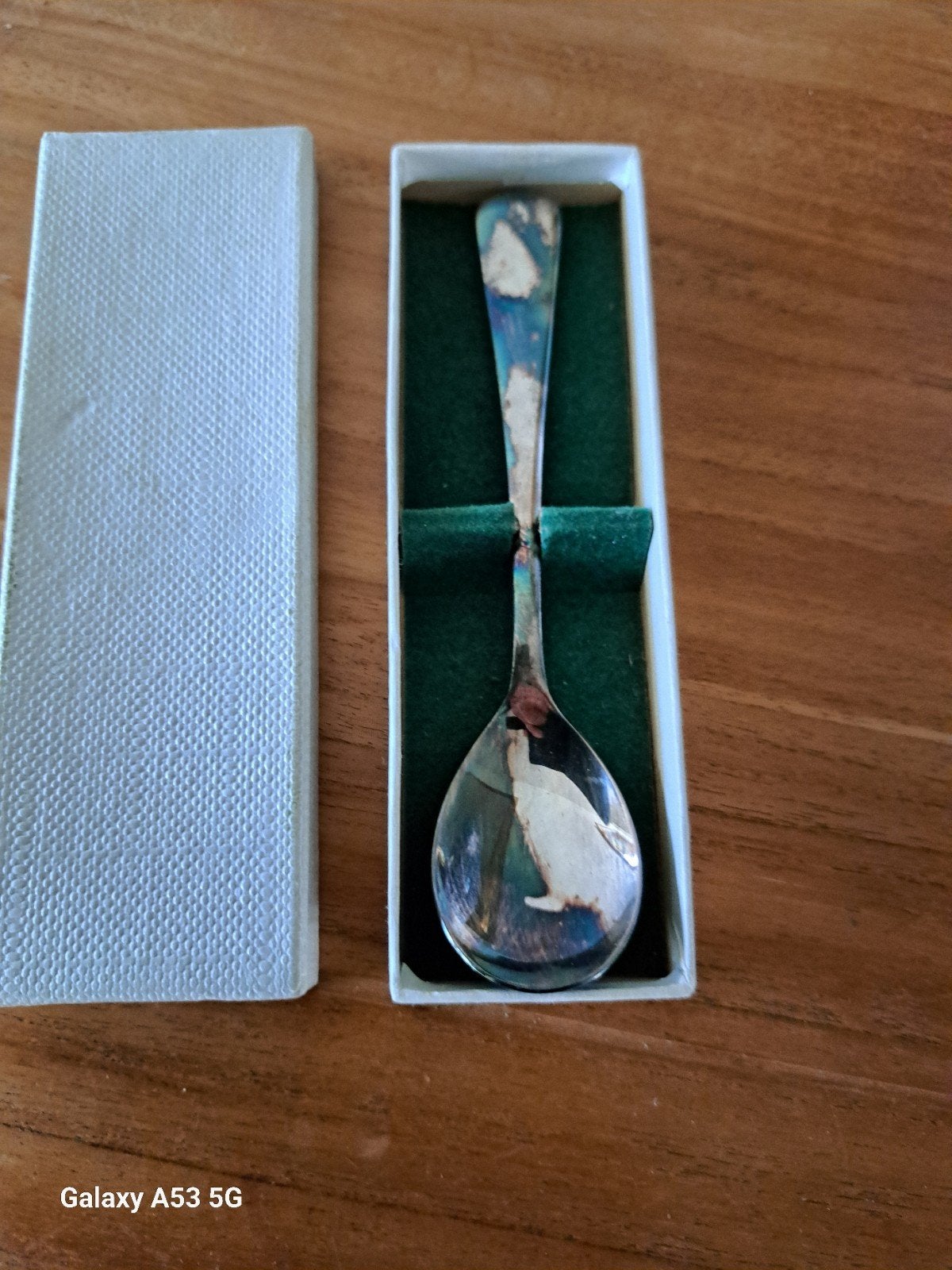 vezilverde  theelepel in geschenkdoosje, Antiek en Kunst, Ophalen of Verzenden