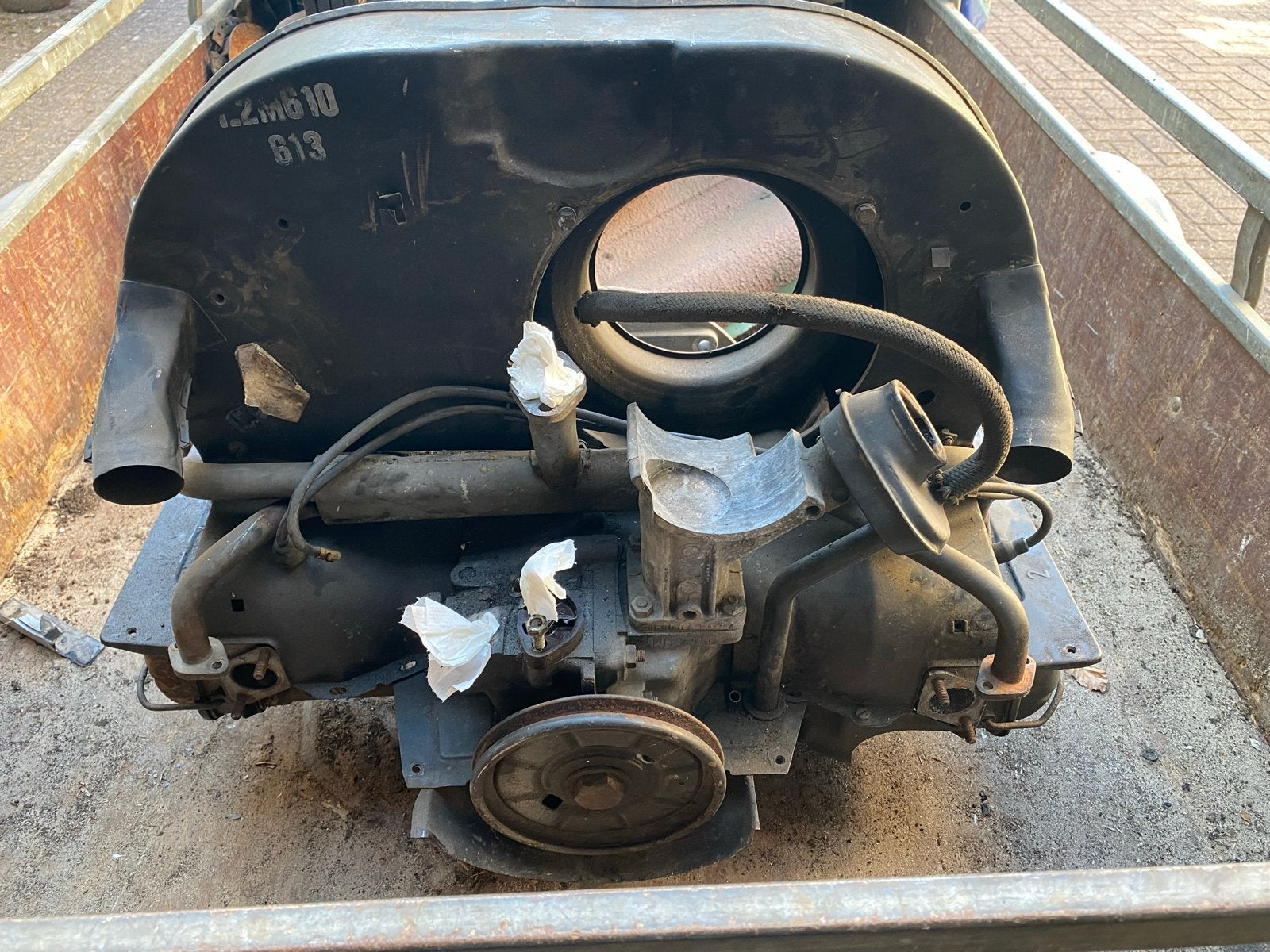 VW Kever T1 T2 Boxer Motor Draaiend Gedeelte met Plaatwerk, Ophalen, Gebruikt, Volkswagen