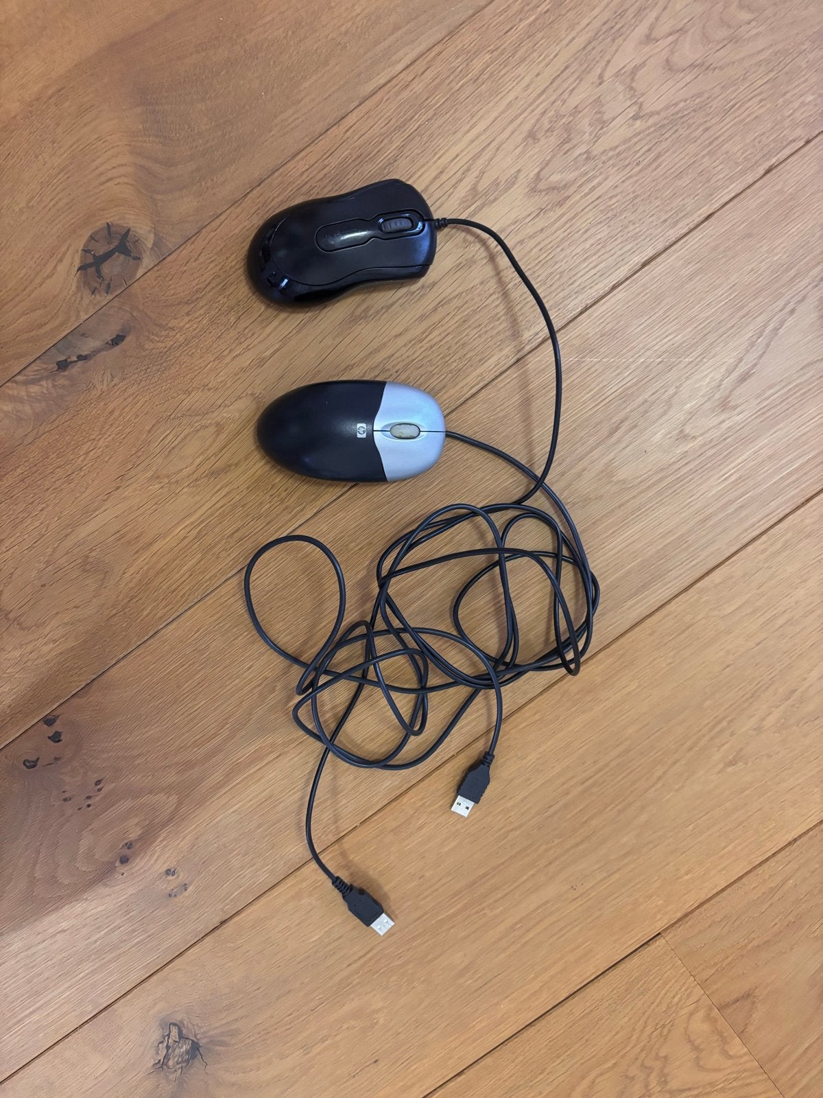 Set van 2 bedrade muizen, Computers en Software, Muizen, Muis, Gebruikt, Linkshandig, Ophalen of Verzenden