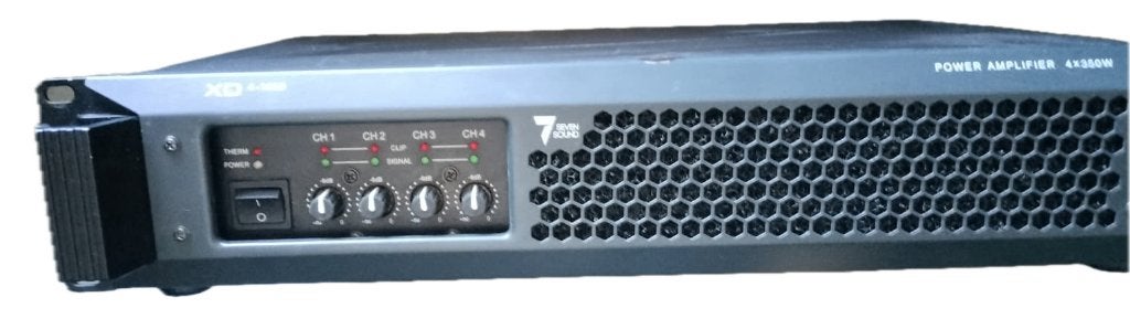 7Sound XD 4-1400 PowerAMP 4x350 watt, Ophalen of Verzenden, Gebruikt, 1000 watt of meer, Monitor(versterker)