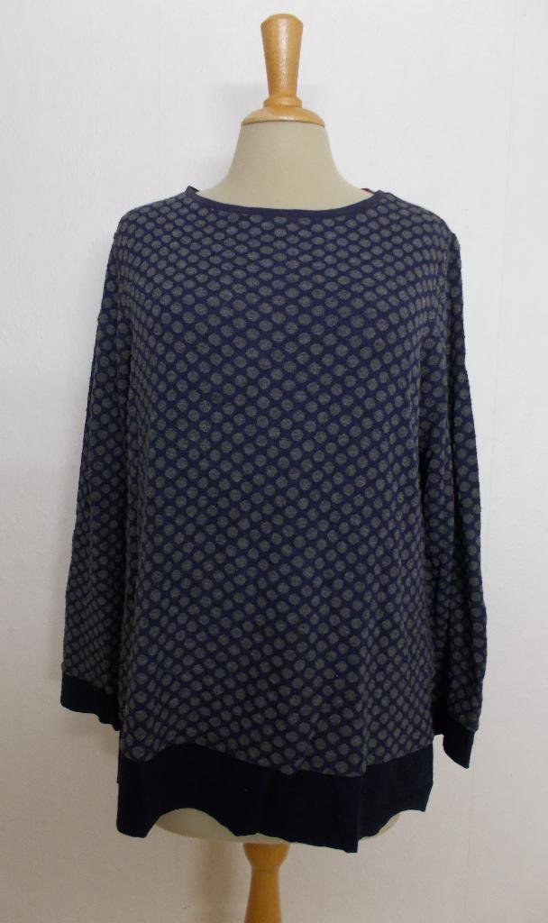 Donkerblauw/grijze longsleeve top van Daniel & Mayer! L, Maat 42/44 (L), Lange mouw, Gedragen, Verzenden