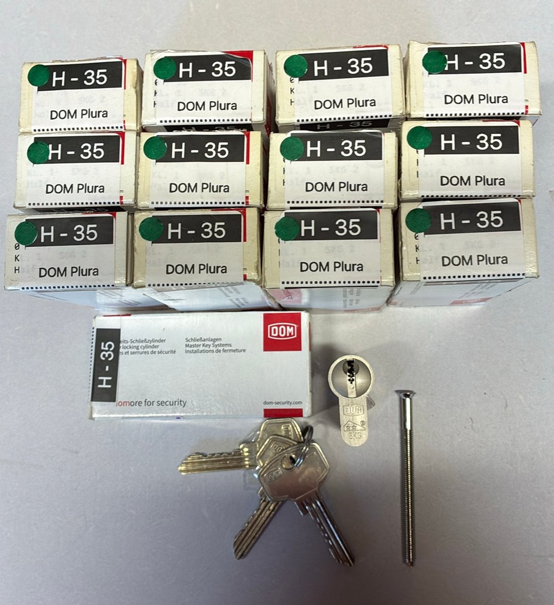13 stuks dom plura  0/35 cilinders, Doe-het-zelf en Verbouw, Hang- en Sluitwerk, Ophalen of Verzenden, Nieuw, Chroom, Slot