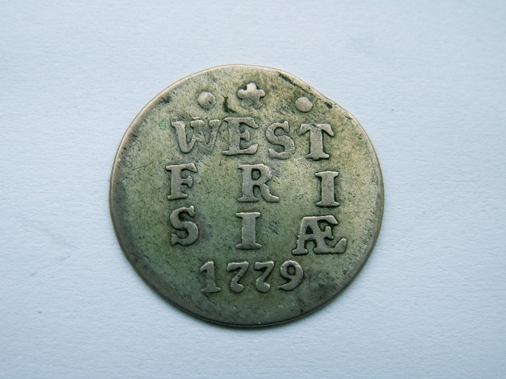WEST FRIESLAND.  Dubbele Wapenstuiver - 1779, Vóór koninkrijk, Verzenden, Zilver, Overige waardes
