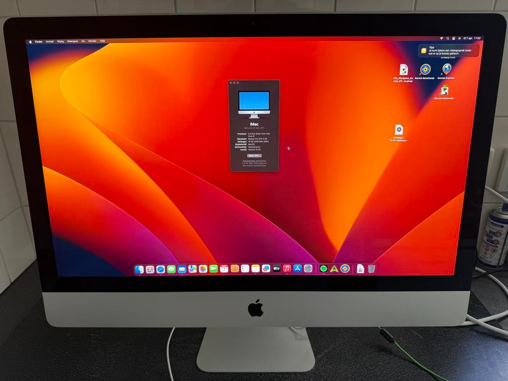 iMac 27 inch 5K Retina Late 2017, Computers en Software, Apple Desktops, Gebruikt, iMac, SSD, 3 tot 4 Ghz, 16 GB, Ophalen