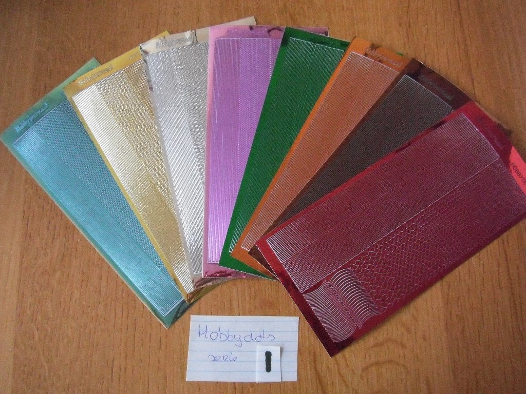 set van 8 hobby dot sticker vellen - 17 foto's, Ophalen of Verzenden, Nieuw, Overige thema's, Overige typen