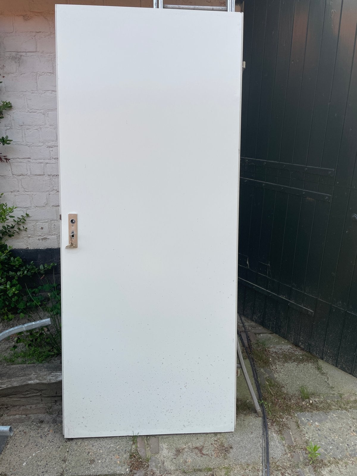 Brandwerende opdekdeur, linksdraaiend, wit, Gebruikt, 80 tot 100 cm, Binnendeur, Ophalen of Verzenden
