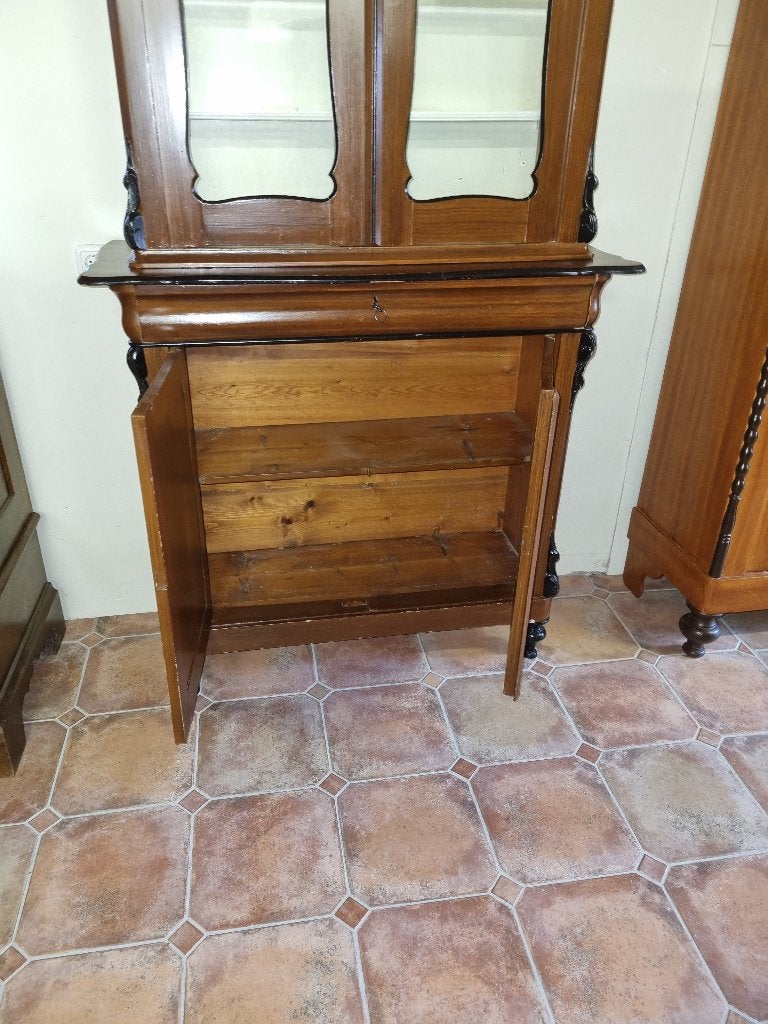 Antieke Buffet Boeken Kast in Originele Verf, Ophalen