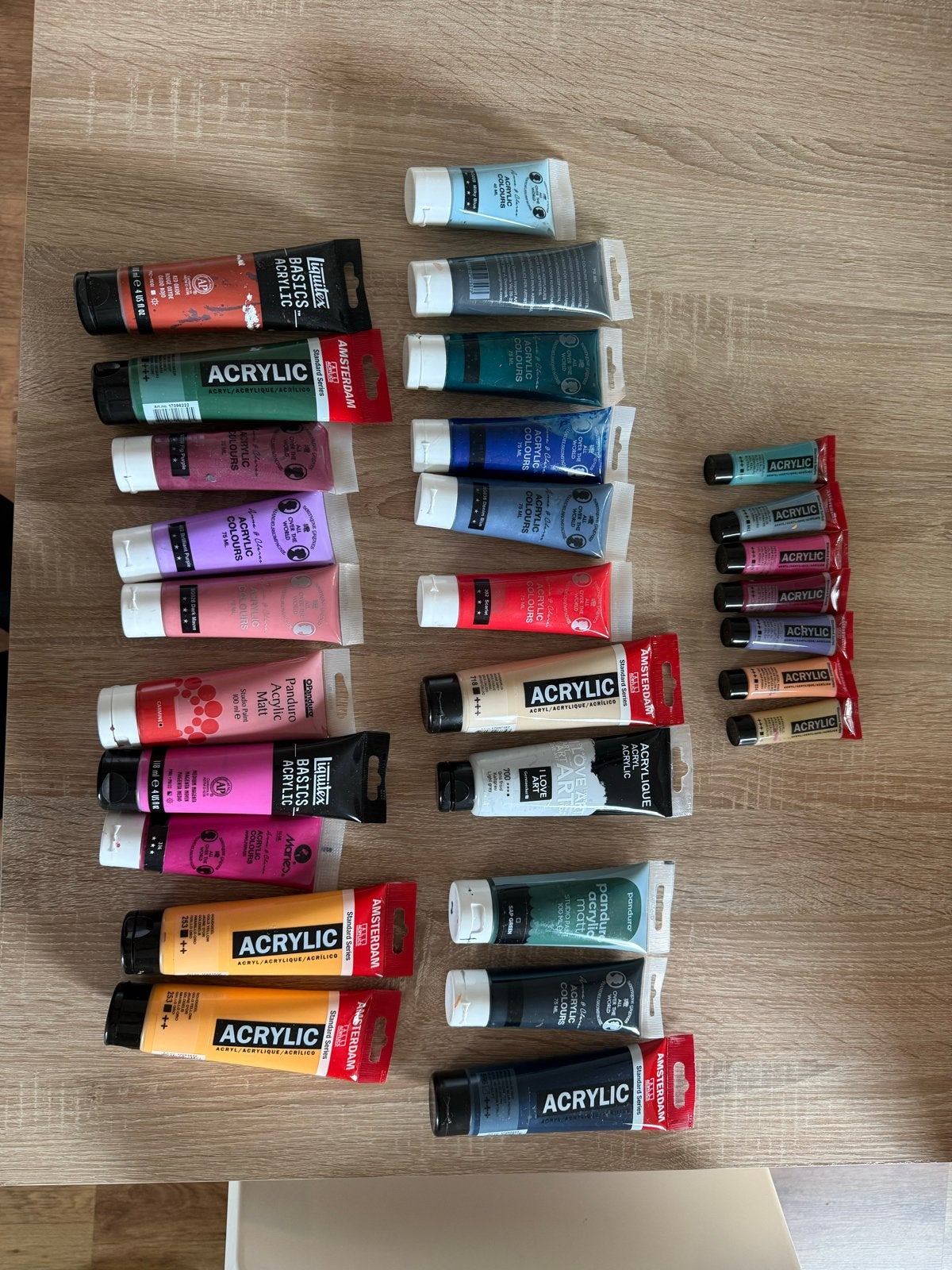 Grote partij acrylverf van diverse merken, Hobby en Vrije tijd, Ophalen of Verzenden, Gebruikt, Acrylverf