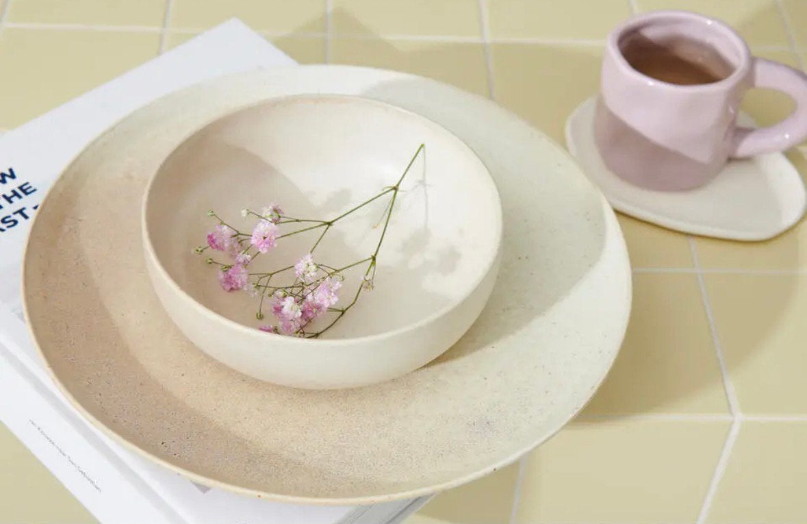 Kwantum servies Esthetic Off-White, Ophalen, Zo goed als nieuw, Effen, Aardewerk
