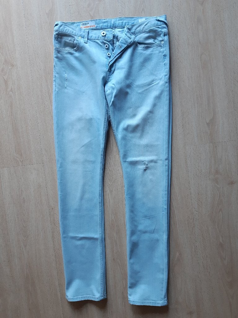 31- C&A Clockhouse Straight Fit heren spijkerbroek W32/L34, Ophalen, Zo goed als nieuw, Blauw, W32 (confectie 46) of kleiner