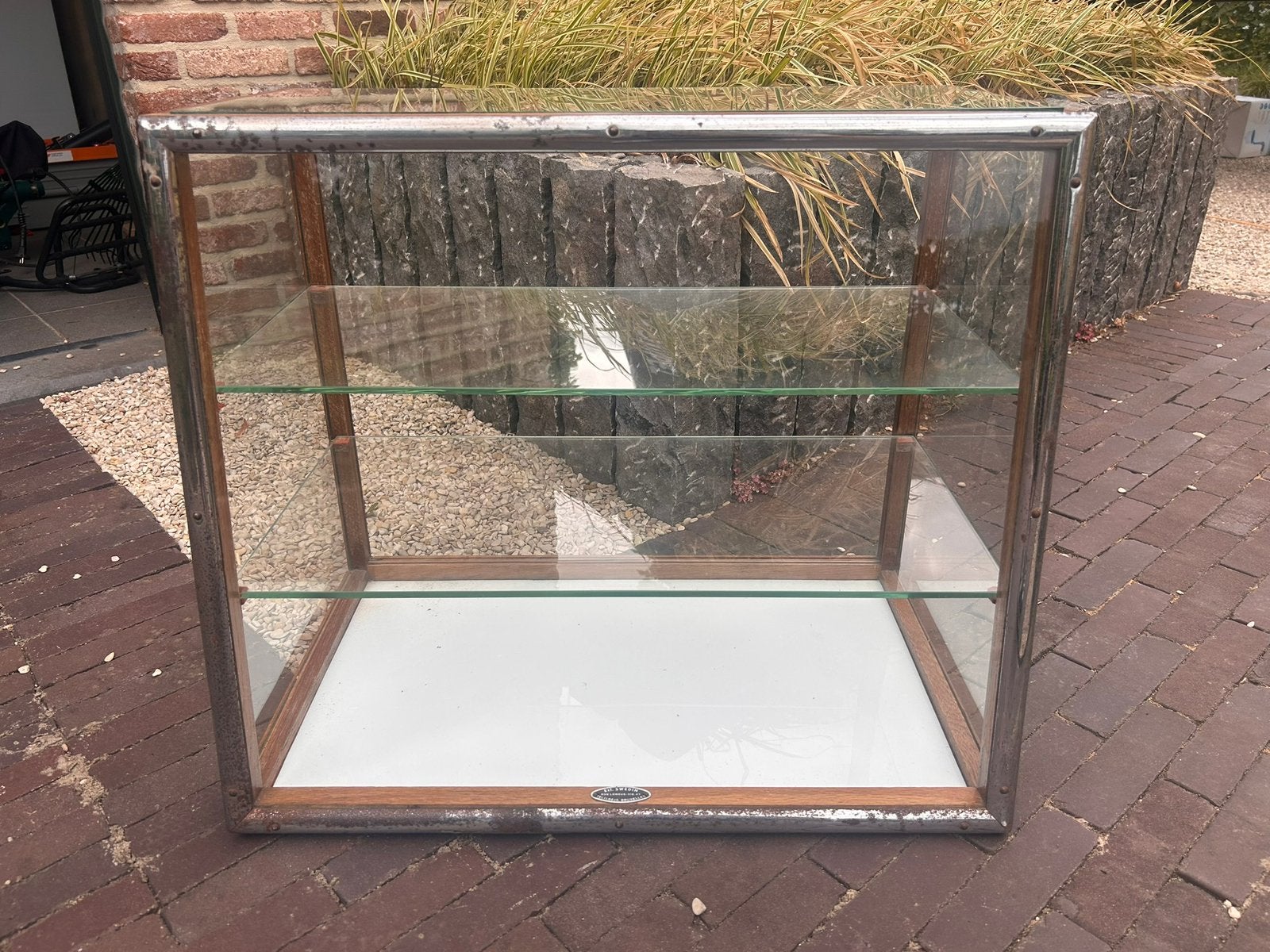 Bakkers vitrine kast, Ophalen, Met plank(en), Glas, 50 tot 100 cm