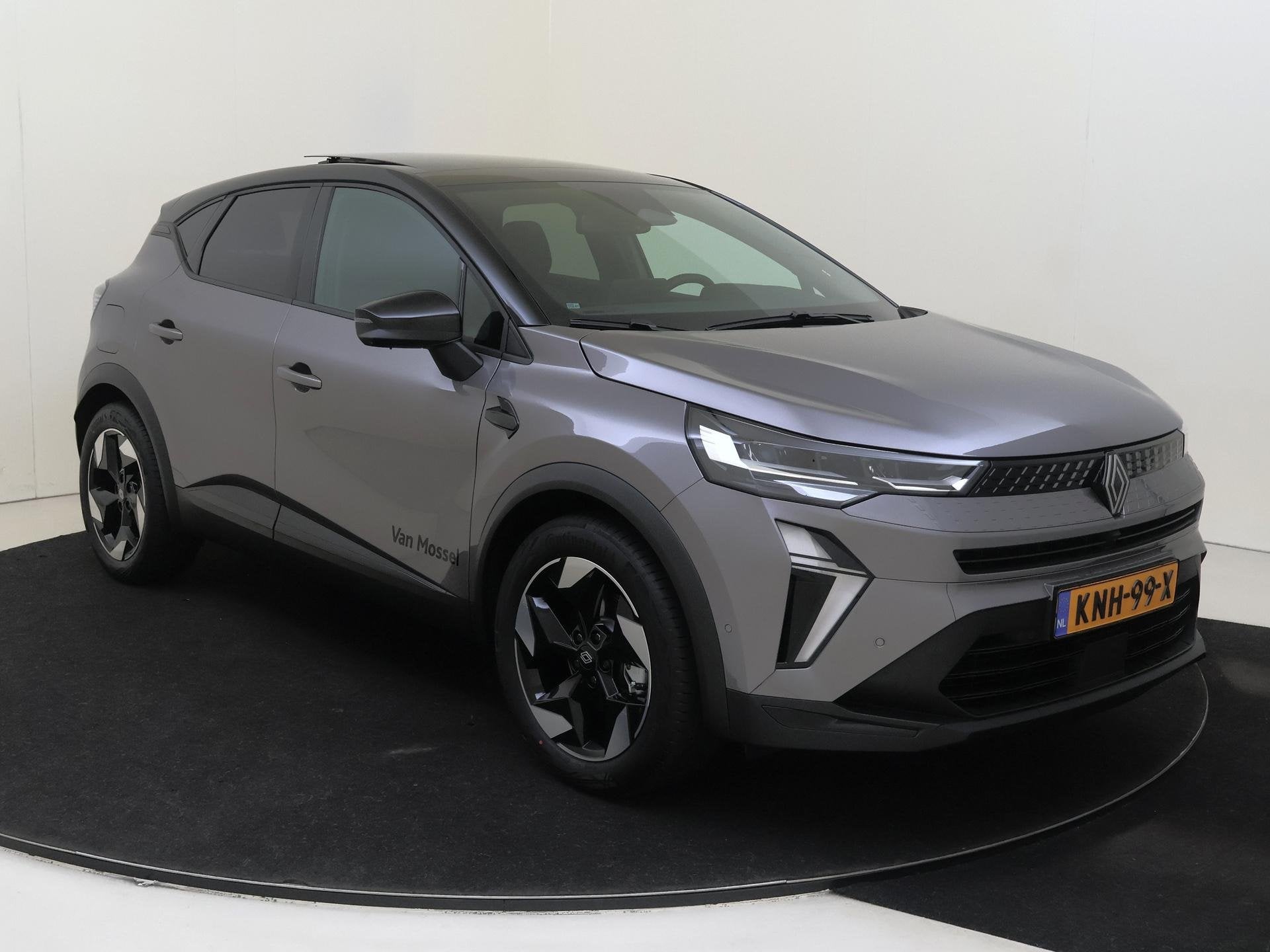 Renault Captur 1.8 E-Tech full hybrid 160 techno AUTOMAAT |, Auto's, 12 maanden, 1789 cc, 4 cilinders, Leder en Stof