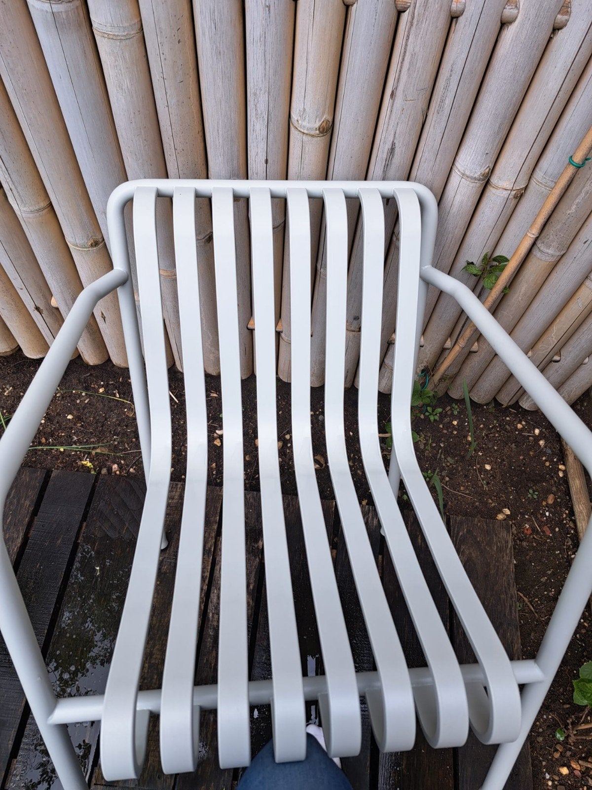 HAY Palissade tuinstoel (4 stuks) ruim 25% korting- Sky Grey, Tuin en Terras, Tuinstoelen, Zo goed als nieuw, Metaal, Ophalen