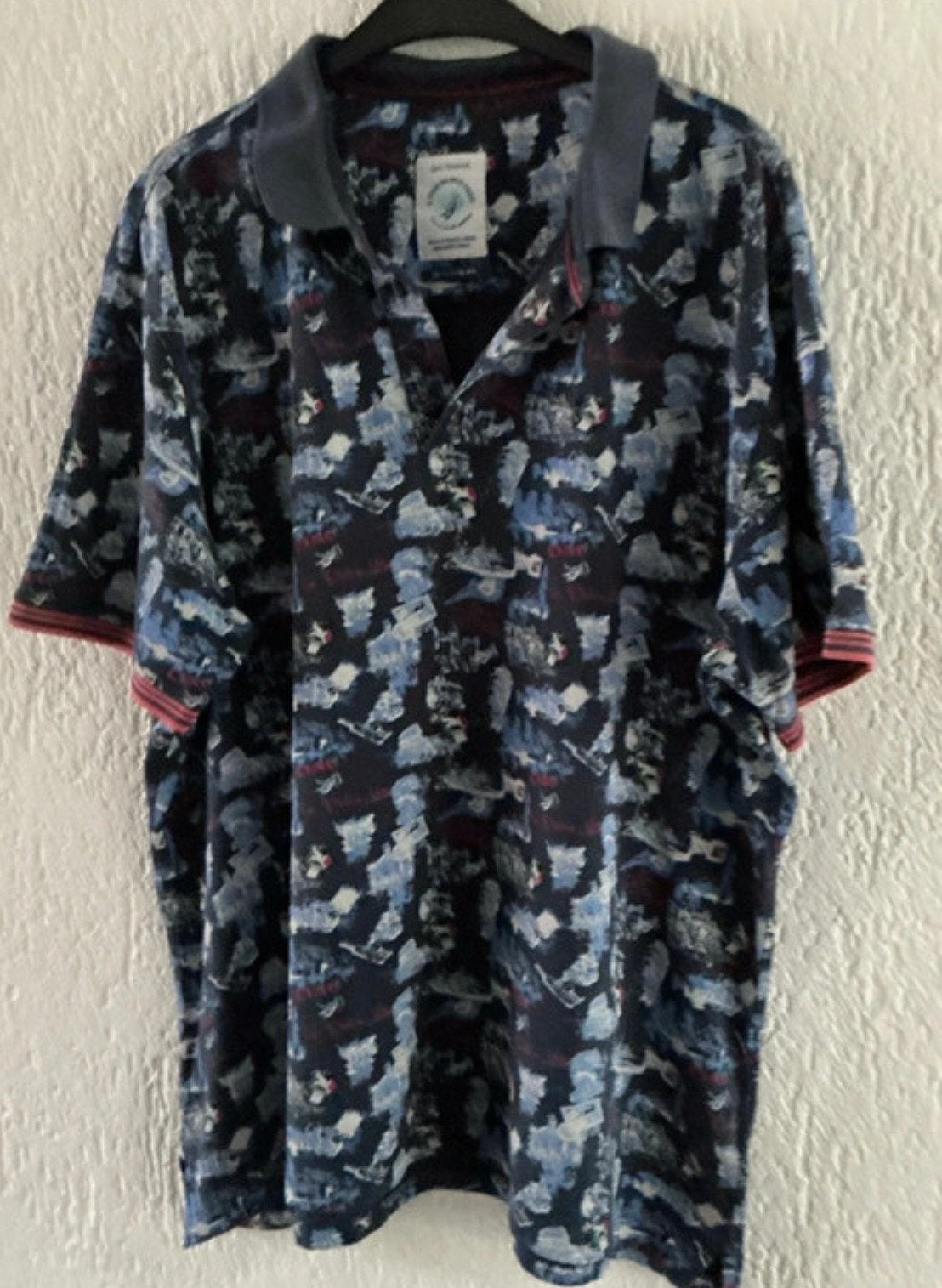 A Fish Named Fred Polo Shirt - Maat 3XL, Kleding | Heren, Ophalen of Verzenden, Gedragen, Overige maten, Blauw