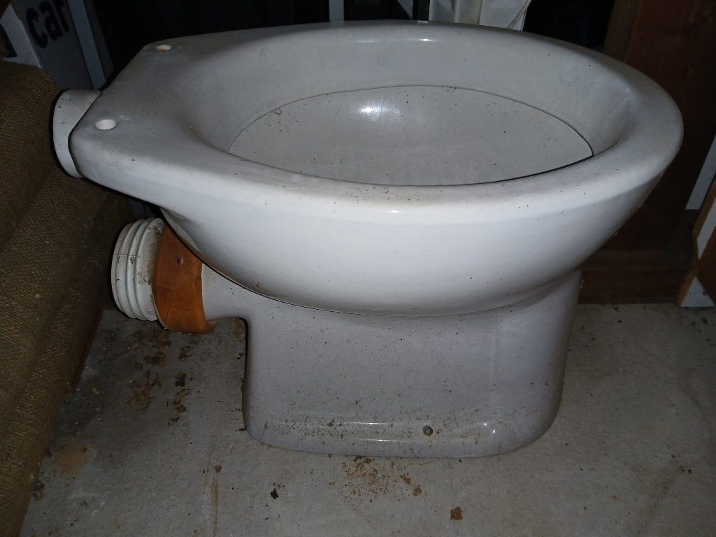 Toiletpot wit, Doe-het-zelf en Verbouw, Sanitair, Ophalen, Gebruikt, Toilet