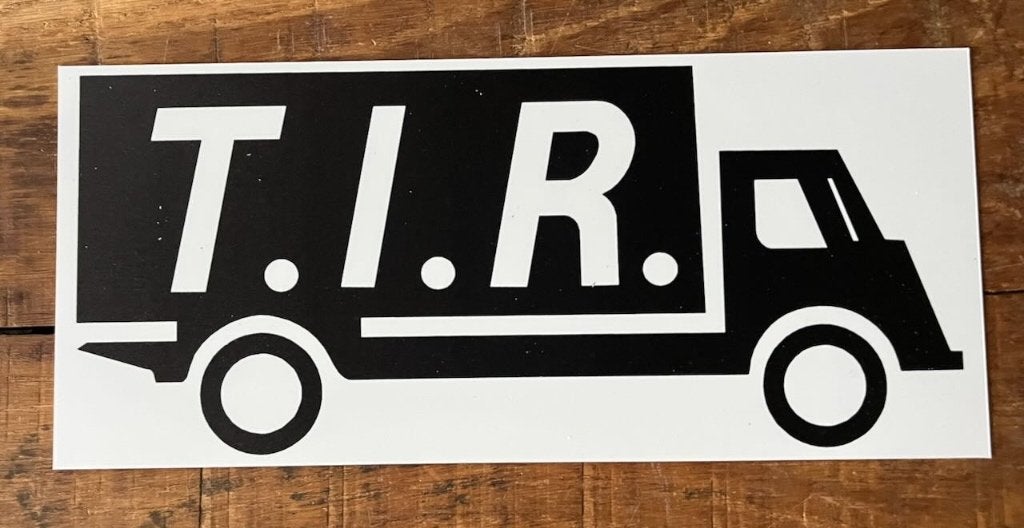 TIR bordje 36x16 KUNSTSTOF, Ophalen of Verzenden, Gebruikt, Auto's