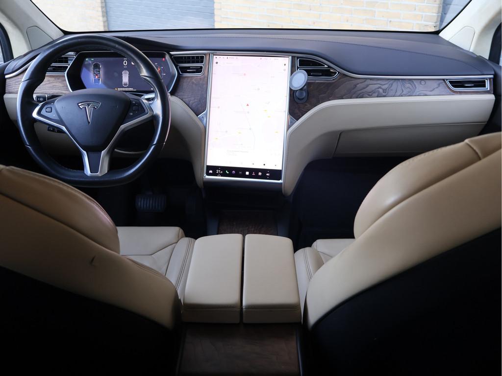 Tesla Model X 90D Base AWD SOH 85,4% | Autopilot | Luchtveri, Auto's, Tesla, Automaat, Model X, Gebruikt, Beige