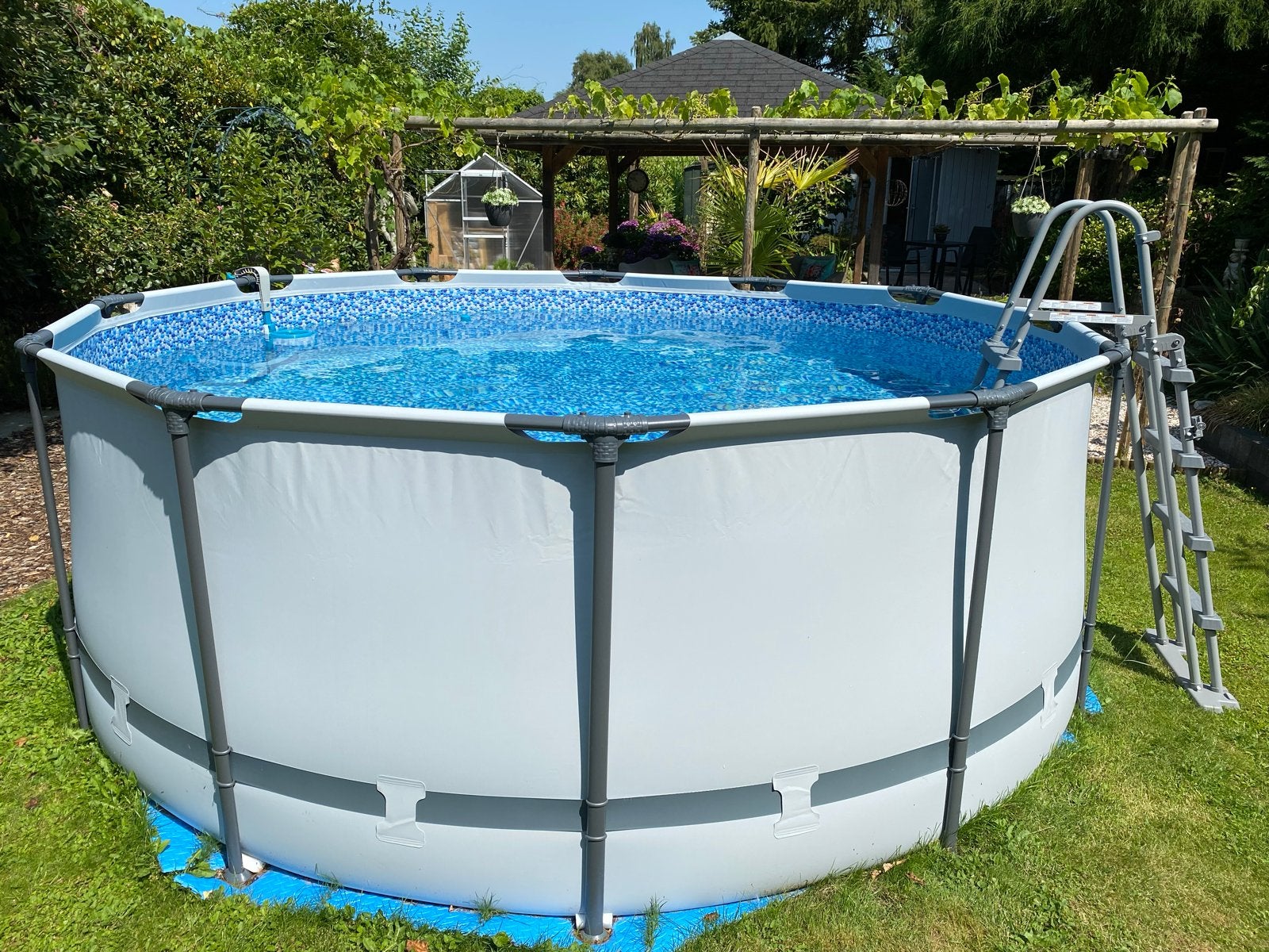 Bestway Steel Pro Max Opzetzwembad 3.66m x 1.22m, Tuin en Terras, Zwembaden, Rond, 300 cm of meer, Zo goed als nieuw, Opzetzwembad