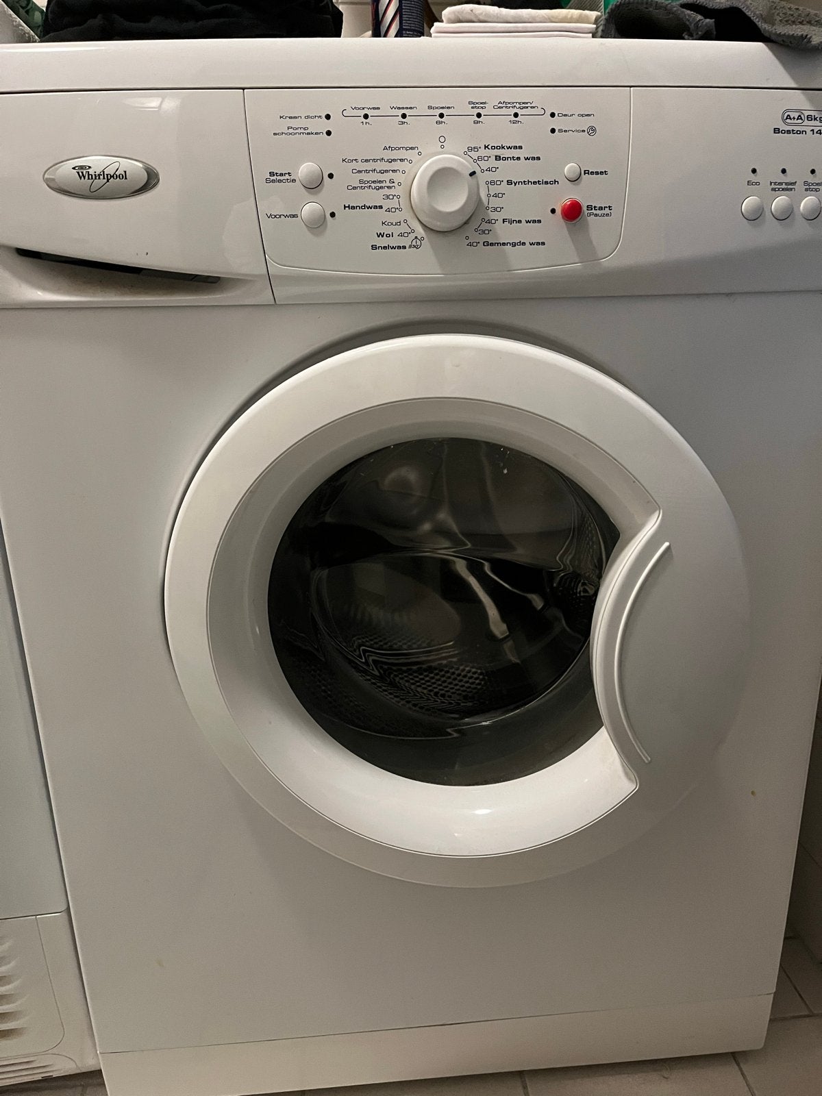 Whirlpool Boston 1400 Wasmachine - 6kg, 1400 toeren, Ophalen, 1200 tot 1600 toeren, Gebruikt, 4 tot 6 kg