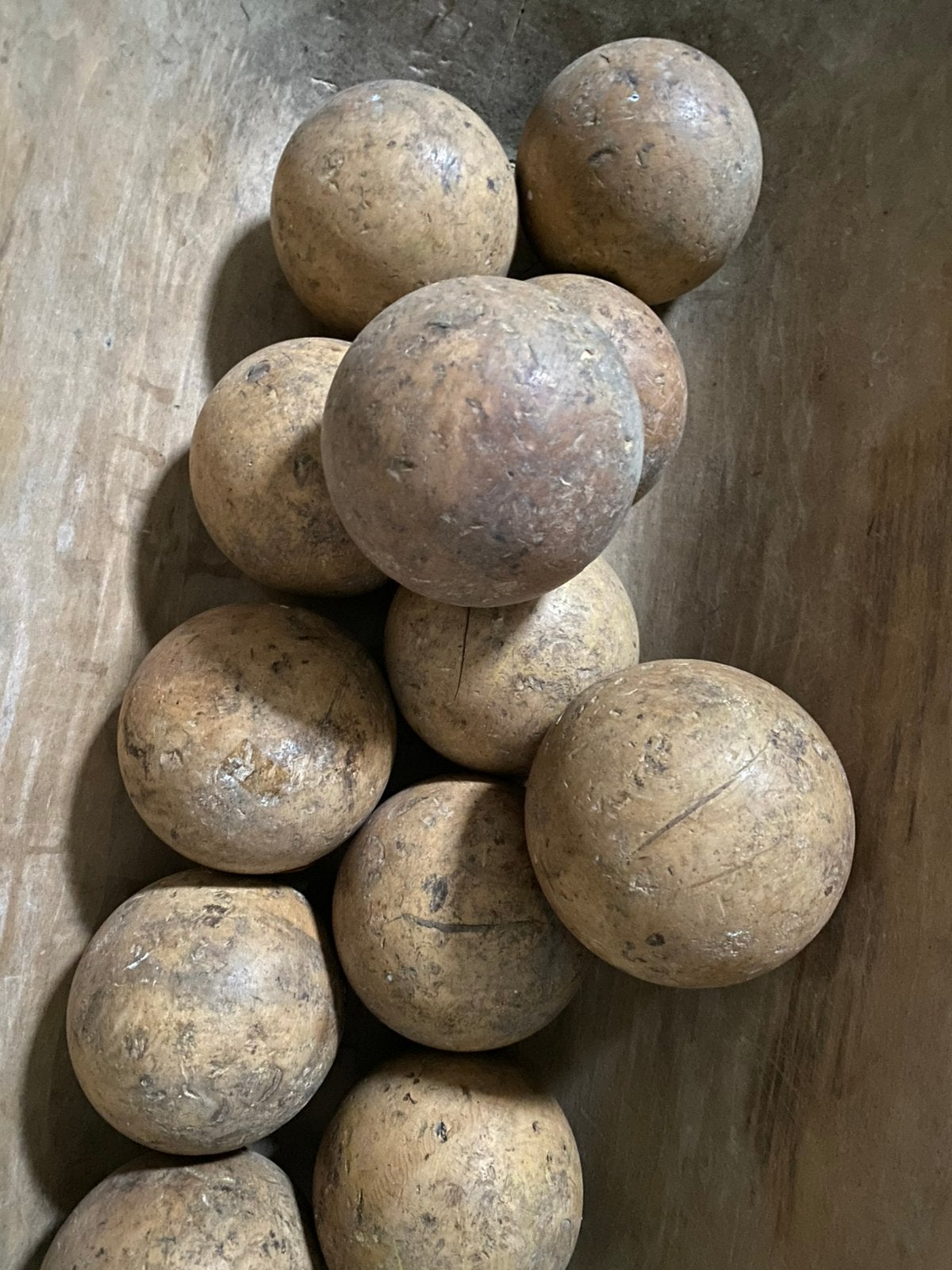 Antieke houten ballen, Ophalen of Verzenden