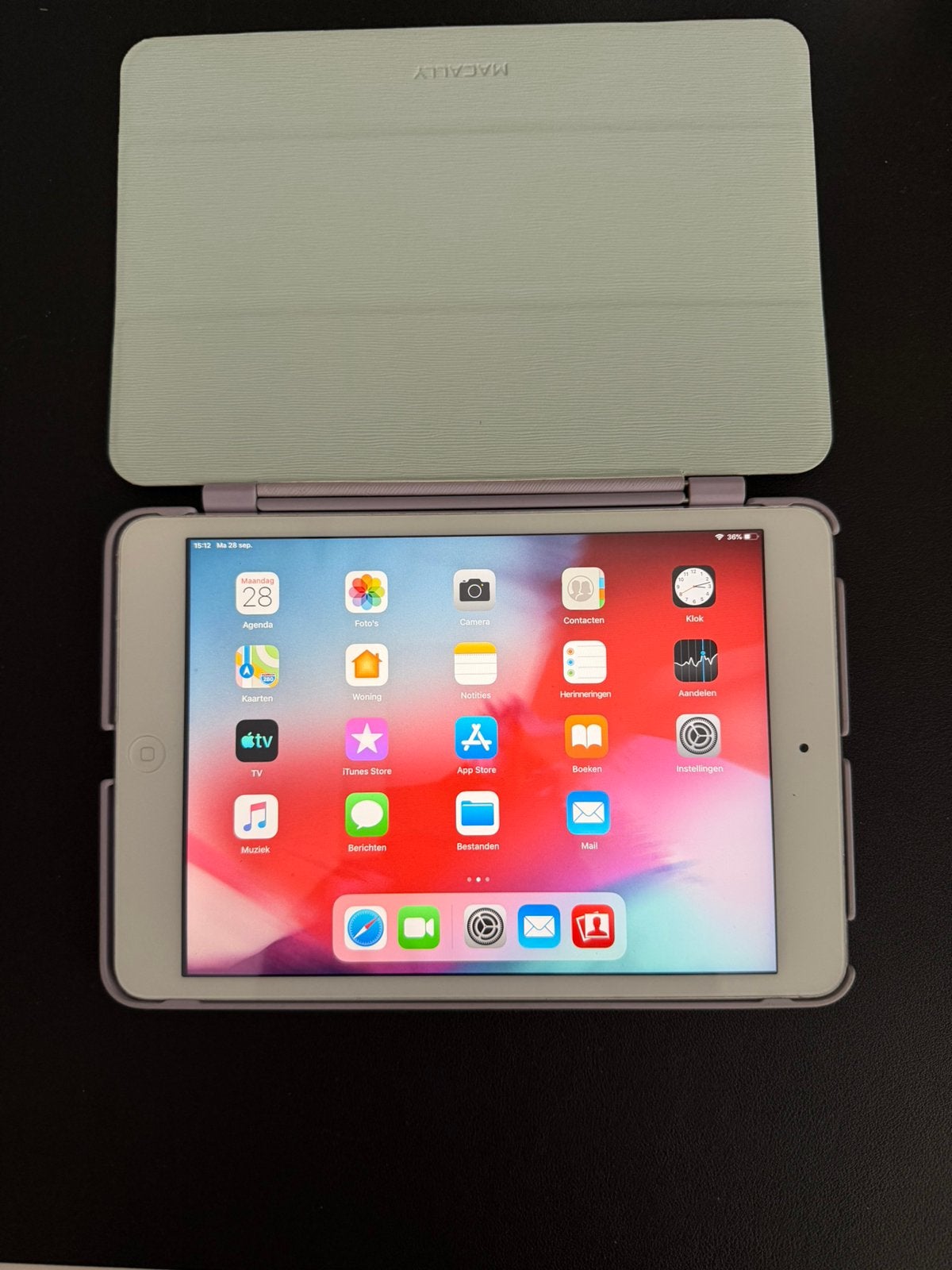 Ipad mini 2 zilver in beschermhoes