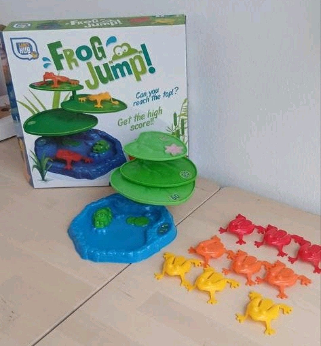 Frog Jump! Leuk kikkerspel voor jong en oud, Drie of vier spelers, Ophalen of Verzenden, Zo goed als nieuw