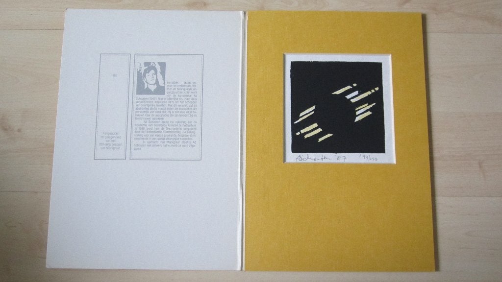 zeefdrukje Ad Schouten ( 1987), Overige onderwerpen, Ophalen of Verzenden, Gesigneerd, Zeefdruk