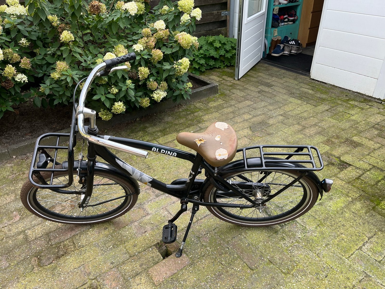 Alpina 22 inch fiets met voordrager en achterdrager, Ophalen, Gebruikt, 20 inch of meer