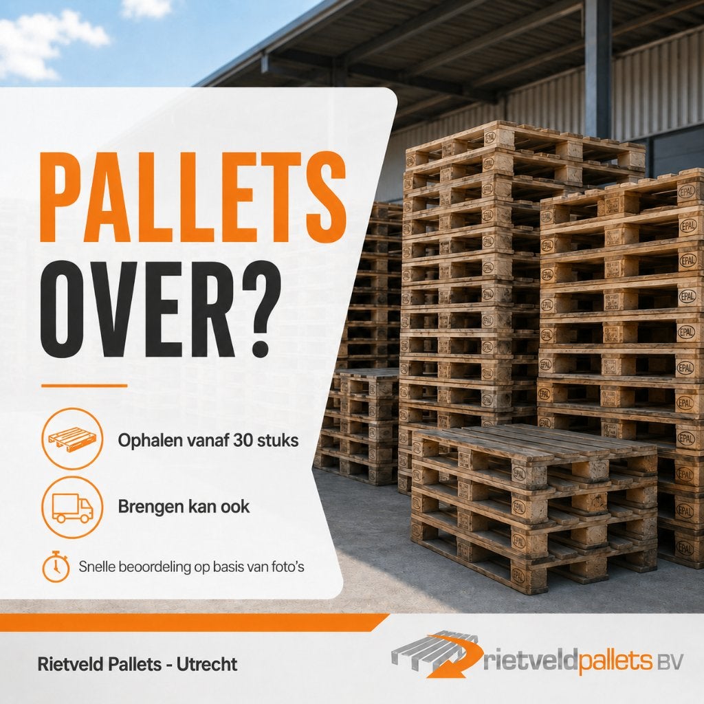 Pallets over? Wij kopen op | Ophalen vanaf 30 stuks, Ophalen of Verzenden