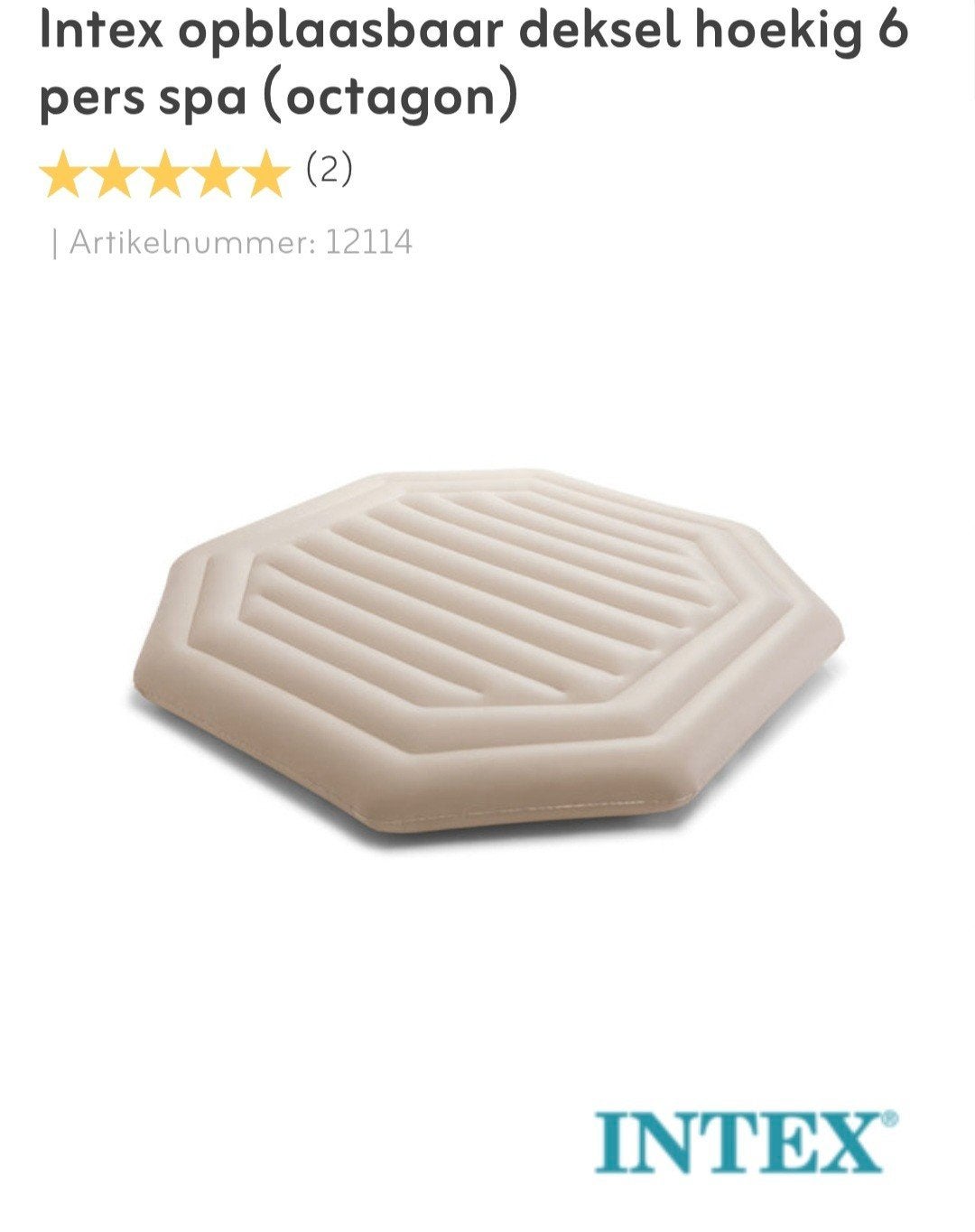 GEZOCHT! Intex Opblaasbaar Deksel Hoekig 6 Persoons Spa (Oct, Tuin en Terras, Ophalen of Verzenden, Gebruikt, Afdekzeil, Opblaasbaar
