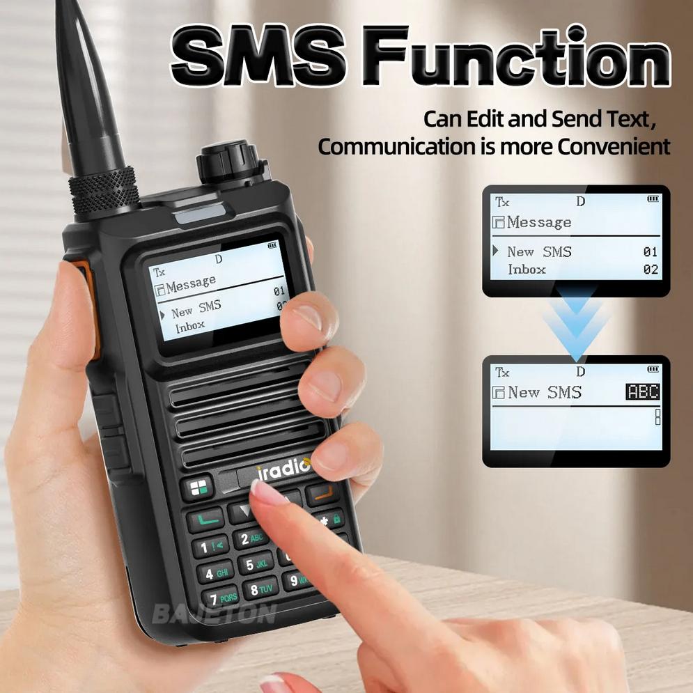 Iradio DM-UV4R DMR Analoog + DMR + AES 256 Crypto, Telecommunicatie, Verzenden, Zo goed als nieuw
