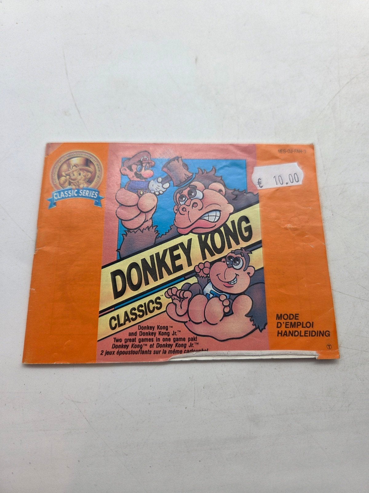 Donkey Kong Classics Handleiding NES-DE-FAH-1, Nintendo, Gebruikt, 1 speler, Ophalen of Verzenden